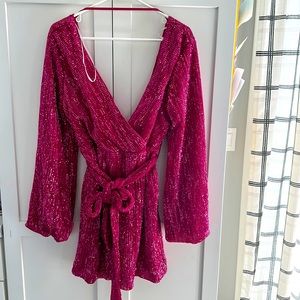 HELLO MOLLY pink sequin dress.